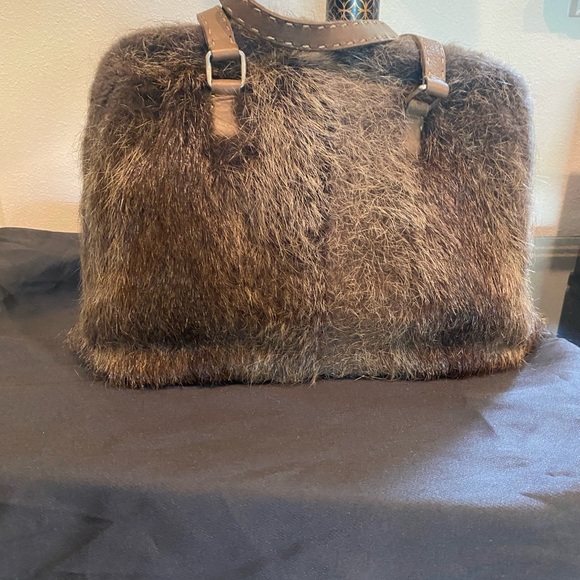 FENDI SELLERIA MINK SATCHEL HANDBAG PREOWNED Vintage - Picture 2 of 9